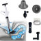 Pompe déboucheur d'air comprimé, déboucheur de canalisations avec compression d'air et 4 ventouses, nettoyeur de bec pour toilettes, salle de bain, lavabo, cuisine, douche avec crochet