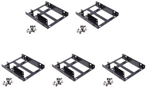 Tuesoa 5X Double Layer SSD Metal Frame 2.5 to 3.5 Internal Mounting Computer SSD Hard Drive Dual Desktop Converter Bracket