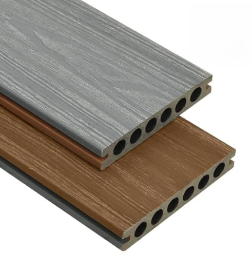 Juroupi Listoni Decking WPC con Accessori Marroni e Grigi 10 m² 2,2 m,Articoli di ferramenta,Materiali da Costruzione,Pavimenti e tappeti-3070463