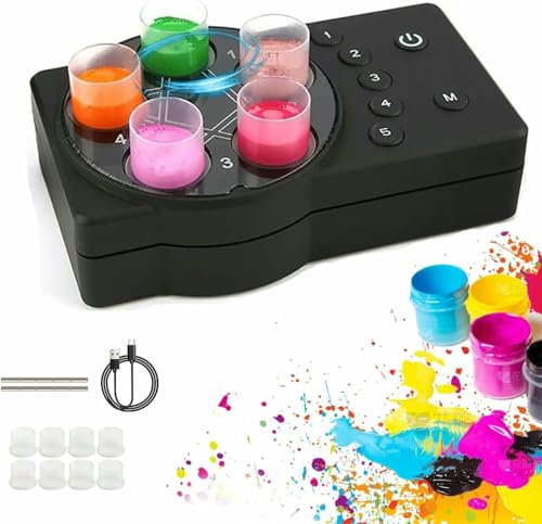 LASDERTV Mixer Magnetico di Colore per Tatuaggi, Agitatore di Pigmento A Inchiostro per Tatuaggi con Vetro Colorato E 10 Aste Magnetiche, Uscita Stabile, Alte Prestazioni per Colori Viscosi