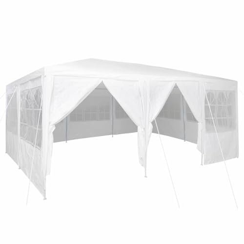 vidaXL Carpa de Fiesta 600 x 400 x 266 cm Polietileno, Tienda de jardín, Carpa portátil, Refugio al Aire Libre, Resistente al Clima, Sombra UV, pabellón Temporal