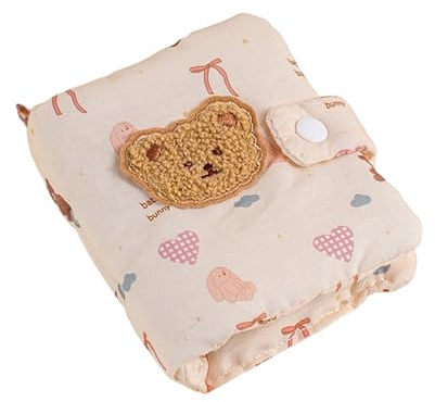 Álbum de fotos compacto y portátil para bebé, fácil de llevar, compartir fotos durante viajes, eventos familiares, 20 páginas interiores, diseño de tela, álbum para bebé