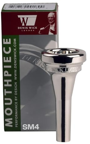 Denis Wick SM4 Euphonium Mouthpiece, Silver, B Flat, 7.38 mm Bore, 26.00 mm Cup Diameter, Steven Mead Model
