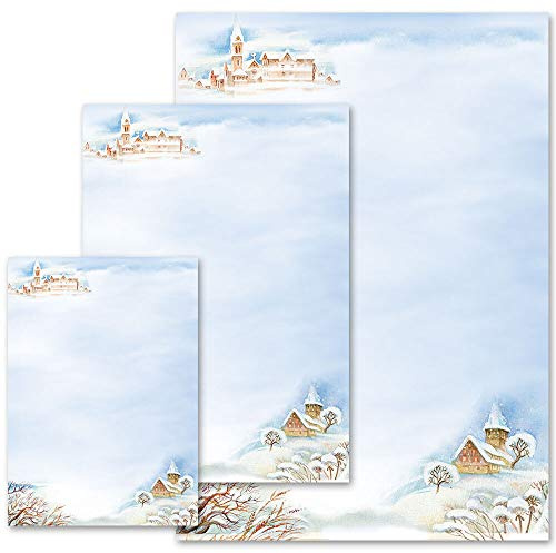 50 Sheets Motif Letter Paper! Nature & Landscape Winter Landscape DIN A5 - Paper-Media