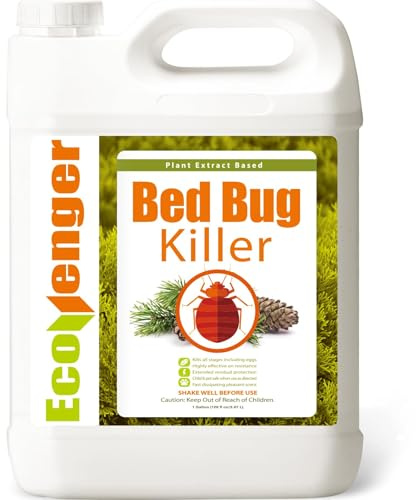EcoRaider Bed Bug Killer Spray 3.78 Liter (Refill), Green + Non-toxic, 100% Kill + Extended Protection, 1 Gallon