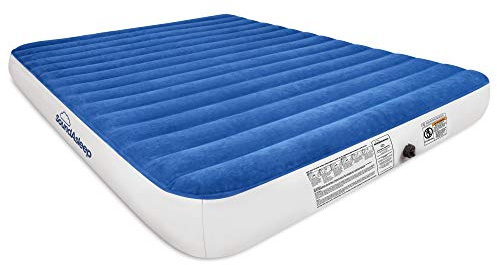 SoundAsleep Camping Series Air Mattress with Eco-Friendly PVC - Included Rechargeable Air Pump - Queen Size