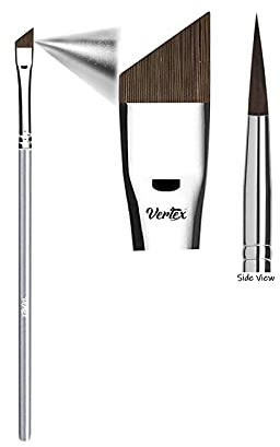 Angled Eyeliner Brush Slanted - Small Thin Winged Liner For Clean Lines To Apply Smooth Liquid Gel Liner For A Fine Wing | Application Of Flat Angle Edges Allows Precision Control Sexy Cat Eyes