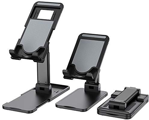GORWRICH Mobile Phone Stand, Foldable Phone Tablet Holder for Desk, Universal Desktop Cellphone Lifting Bracket with Adjustable Height and Angle…
