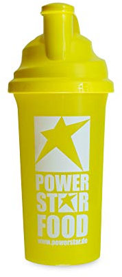 POWERSTAR FOOD Mixmaster Shaker – Bol mélangeur pour boissons protéinées (jaune)
