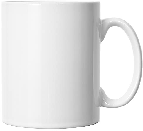harebe 22 OZ Extra Large Coffee Mug, Smooth Ceramic Boss Giant Tea Cup Big Capacity and Handle for Dad Men, White