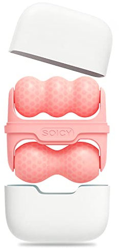 Ice Roller Double Ended, Ice Roller for Face & Eye Puffiness Relief, Ice Face Roller Massager for Migraine Pain, 2 in 1 Facial Ice Roller Skin Care Tool for Whole Body Minor Injury Cold Compress