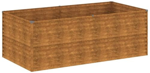vidaXL Fioriera Rialzata da Giardino 196x100x69 cm in Acciaio Corten