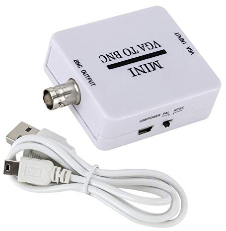 Suammiitstrieadea Mini VGA till BNC videokonverterare adapter omvandlare omvandlare för HDTV-skärm