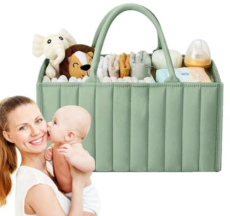 Generisk babykorg, blöja Caddies Organizer – bär en organisatör av caddy, den bärbara med säkert vattentätt förvaringshandtag för badrumsskrivbordet natten är