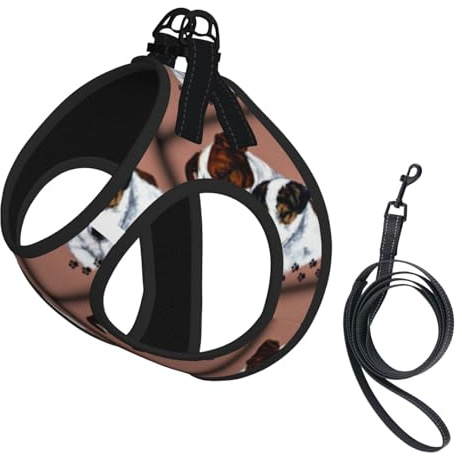 Jack Russel Terrier Cane,Imbracatura per animali domestici,Imbracatura riflettente regolabile per cani,M