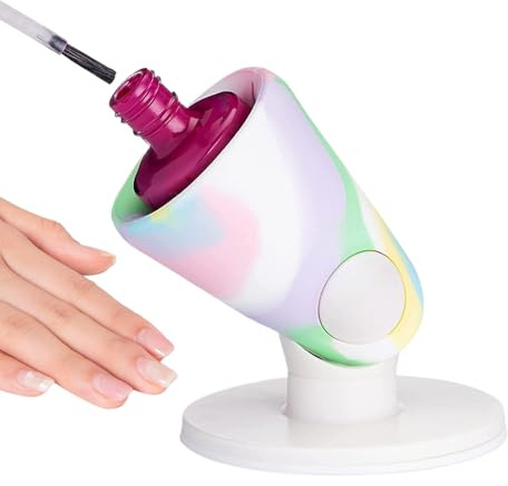 Soporte para botellas de esmalte de uñas, soporte inclinado de silicona, soporte para esmalte de uñas, soporte para uñas con , accesorios para uñas postizas y , pintura de uñas