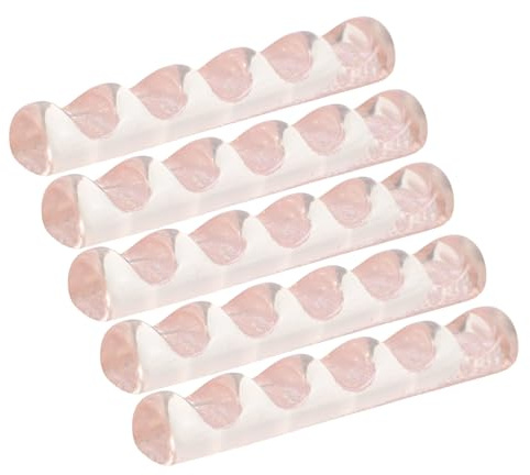 HAMPPLIES 5pezzi Portapenne per Pennelli da Trucco Scomparti Contenitore per Strumenti per Unghie in Resina Organizer per Pennelli da Scrivania Espositore Trasparente per Nail Art