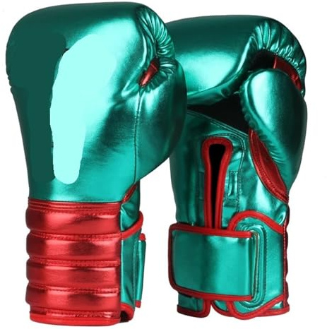 Guanto da boxe Guanti da kickboxing for adulti, uomini e donne, in poliuretano, for karate, muay thai, guanti boxe, attrezzatura for allenamento combattimento for bambini(Green,8oz)