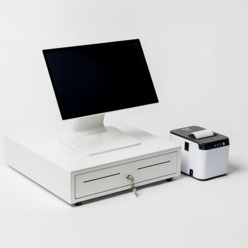 Smart-TPV Pack TPV Completo Android 15,6 para Hostelería y Comercio | Caja Registradora Táctil con Pantalla Cliente, Impresora de Tickets y Cajón Portamonedas | Modelo Atlas (Android 11, WiFi, BT)