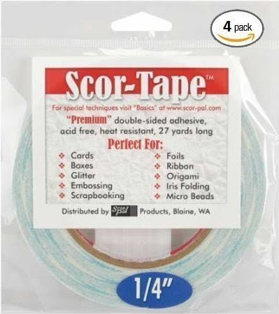 SCOR-PAL SP202-4PACK 0.25 in. x 27 yd. Tape - 4 Rolls