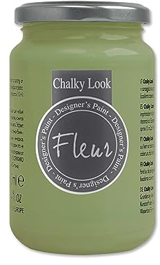 FLEUR DESIGNER'S PAINT | Pittura ad Acqua, Effetto Gesso Naturale, Extra Opaca, Fleur Chalky F47, Colore Grandma Green, Made in Italy, Formato da 330 ml