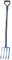 Fourche ŕ Foin KADAX - avec poignée en D - Fourchette ŕ fumier avec tęte en Acier de qualité supérieure - Fourche Ergonomique pour Jardin, Fourche, bęche, Mauvaises Herbes, (Manche en métal)