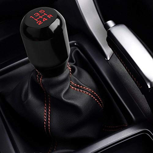 Nirananda Manual 5 Speed Universal Gear Stick Shift Knob Racing for JDM Aluminum Shifter (Black)