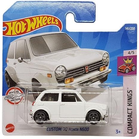 Hot Wheels - Custom ´70 Honda N600 - Compact Kings 4/5 - HCT75 - Short Card - Ryu´s Rides - Weiss - Mattel 2022