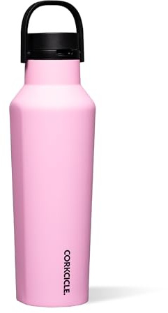 Corkcicle Sport Canteen Isolierter Becher, Sun-Soaked Pink, 590 ml – wiederverwendbare Wasserflasche hält Getränke 25 Stunden kalt und 12 Stunden heiß – Becherhalterfreundlicher Becher mit