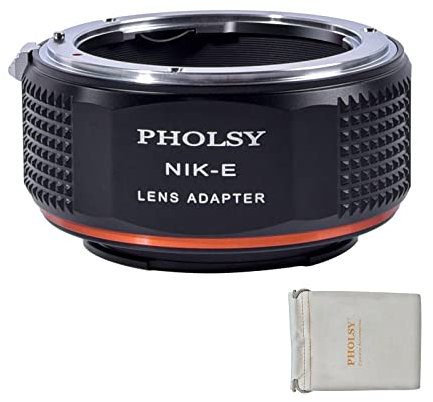 PHOLSY Adaptador de Objetivos de Montura para Objetivos Nikkor AI/F/AIS/AF/AF-I/AF-S y Cuerpo de Cámara Sony E, a1, a9 II, a7S, a7R, a7R a7C a6600 a6500 a6400 a6300 a6100 a6000, Tipo NEX