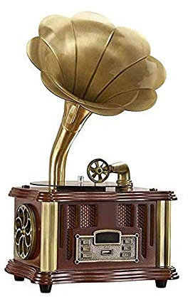 Tocadiscos,Caja de música Tocadiscos de Vinilo Antiguo Tocadiscos de fonógrafo Bluetooth,Gramófono Versión portátil