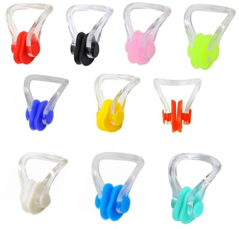 Tinkber 10 Pezzi Nuoto Naso Protettore, Nuoto Naso Clip, Protezione per Il Naso Impermeabile, Tappo per Il Naso da Nuoto, Clip per Naso da Nuoto per Bambini, per Bambini, Adulti, Principianti