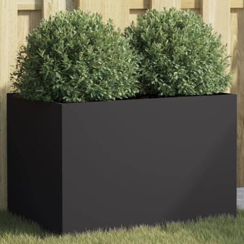 Xichuzi Jardinera de Acero Laminado en frío Negro 62x40x39 cm, Huerto Urbano Terraza, Jardineras Exterior, Jardineria Maceteros, Mesa De Cultivo, Huerto En Casa - 841595