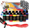 Permanent Fabric Paint for Clothes - 14 Vibrant Colours Textile Paint Set 30ML Wash-Resistant for T-Shirts, Jeans, Bags, Shoes & DIY Crafts