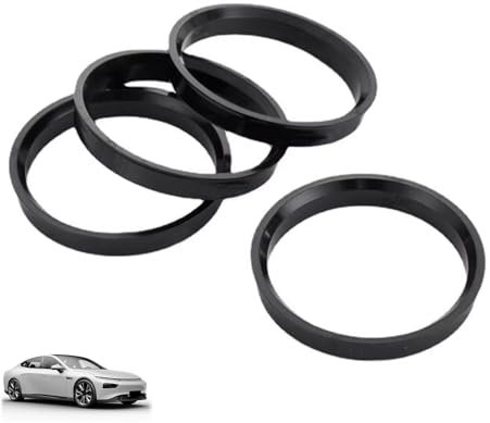 BIBITI 4 Stück Zentrierringe 66.6 Auf 57.1,Radnaben-Zentrierringe für Vw Mercedes-Benz Und Audi Skoda Mercedes BMW Chrysler UVM Bosch E Series Vivo Bowo Dongfeng Jili Cherry Smart,Kunststoff Schwarz