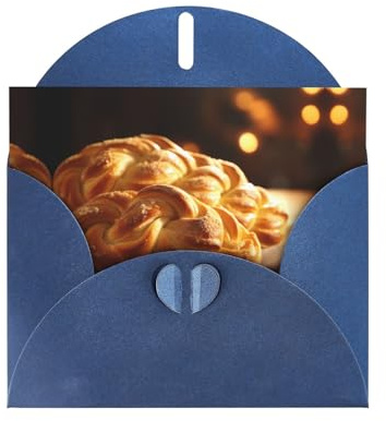 WBQLSL fried dough twist Blue Pattern Cards - Perfect for Valentine's Day and anniversaries, expressing love and blessings