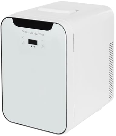 DeeDuud Mini réfrigérateur multifonction 16 l avec réglage de la température - Mini bar avec affichage numérique LED - Refroidissement rapide - Chauffage et refroidisseur 220 V CA / 12 V CC - Pour