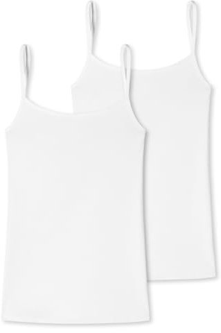 Uncover by Schiesser - Cotton - Spaghetti Top - 2er Pack (L Weiß)