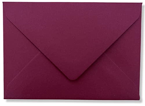 Cards & Crafts 50 Mini Briefumschläge - C7-8,1x11,4cm - 120 GSM - (Bordeaux Rot)