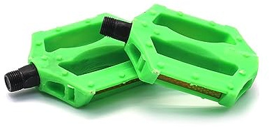 TAHUAON 1 Pair Resin Kid's Bike Pedal 9/16 with Reflectors Green
