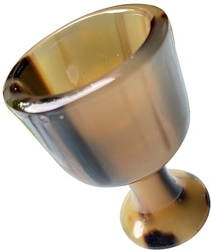 LALAFINA Coppa in Corno di Bue Decorativa Calice Fatto Mano in Corno per Vino Decorazione da Birra Calice Decorativo per Arredamento Coppa Artistica