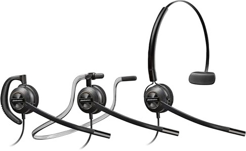 Poly EncorePro 540D with Quick Disconnect Convertible Digital Headset TAA – Mono – USB – Wired – Over-the-head – Monaural – Hörselkopp – Brusreducerande mikrofon – Svart – TAA Compli