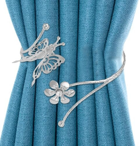 Sujetadores de cortina decorativos, alzapatas de cortina de mariposa,Clips de cortina decorativos de metal, soportes de cortina con hebilla | Prácticas abrazas de cortinas, decoraciones de cortinas