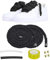 2pcs 200cm Largo Cordones Gordos para Air Force 1, Cordones de Algodón de 8mm de Ancho Negro Cordón de Zapatos de Deporte Cordones de Cuerda Para Cordones de Bricolaje para Calzado Correr Lona Botas