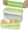 Ice Cube Tray with Lid, Large Square Ice Cube Maker 64 Pcs Ice Cubes with Storage Bin, Easy Release Ice Tray for Cocktail Whiskey, Ice Moulds 2 Trays 1 Ice Bucket & Scoop BPA Free (Green)