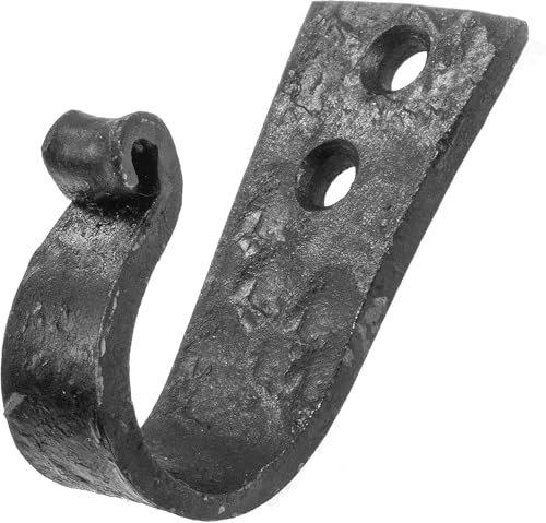 John Paddle Handgeschmiedeter Kleiderhaken aus Stahl Schwarz Loft Antik Vintahe Industrial Hängehaken Garderobenhaken (Ps5/ 4,5cm)