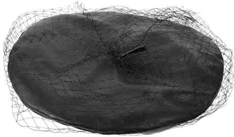 DEARMAMY Chapeau Beret Femme avec Voile Vintage Élégant Accessoire De Mode pour Et Chapeau PU pour Sorties Et Événements Spéciaux