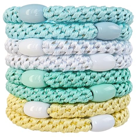 8 gomas elásticas para el pelo para niñas, paquete de 8 bandas elásticas multicolores, estilo 25