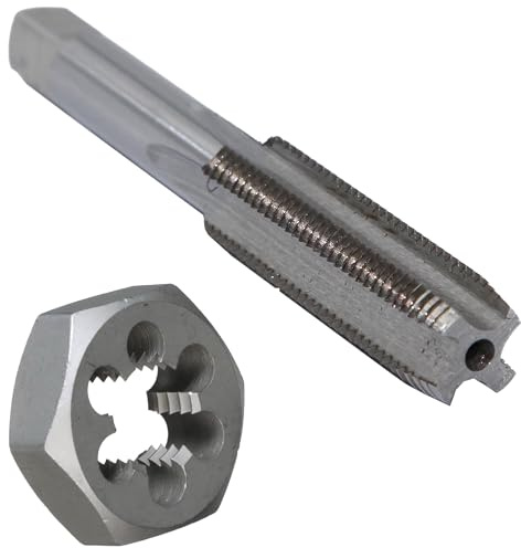 Drill America 1/2-28 UNS Tap and Die Kit, HSS Plug Tap and Carbon Hex Die