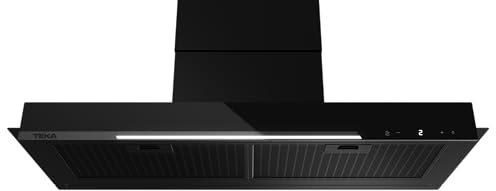 TEKA Campana Extractora Integrada 90 cm, 3 Velocidades + 1 Intensiva, Motor EcoPower, Iluminación LED, Filtros Metálicos, Recirculación, Clase Energética A+, Integra GFI 97350 EOS BK